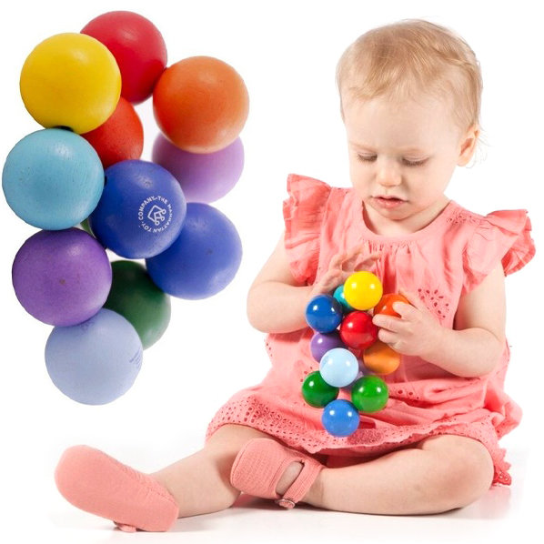 Zabawka motoryczna kolorowe elastyczne perełki - obrazek 5