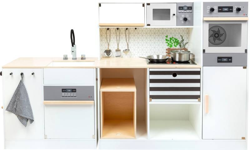 Drewniana kuchnia narożna z pralką i akcesoriami Small Foot Design - obrazek 3