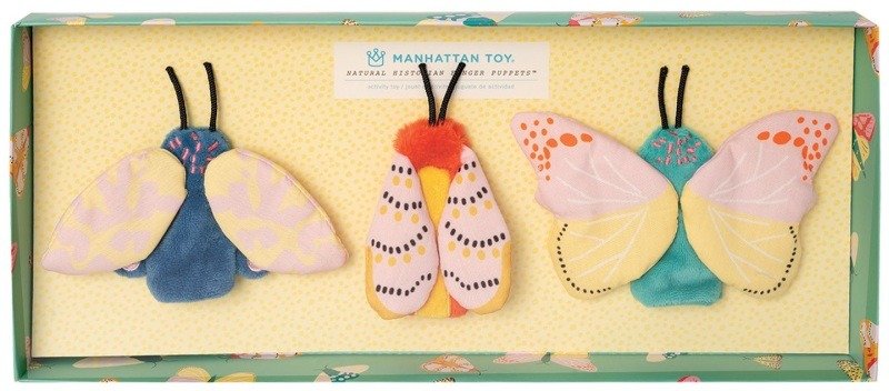 Zestaw 3 pacynek na palce Motyle Natural Historian Manhattan Toy