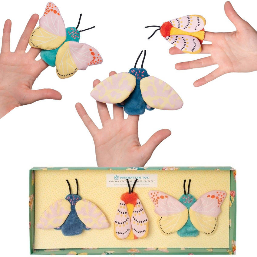 Zestaw 3 pacynek na palce Motyle Natural Historian Manhattan Toy - obrazek 7