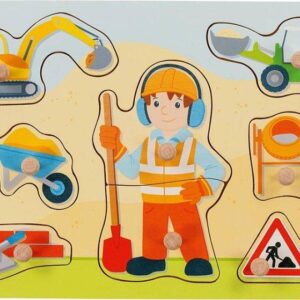 Drewniana układanka Plac budowy Goki