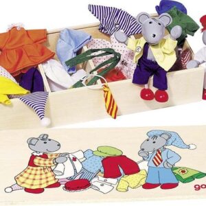 Myszy w skrzyneczce z ubraniami