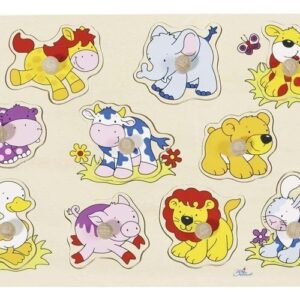 Układanka z elementami do wkładania, małe zwierzęta II...