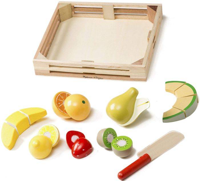 Drewniany zestaw do krojenia owoców Cutting Fruit 8 el Melissa & Doug - obrazek 2