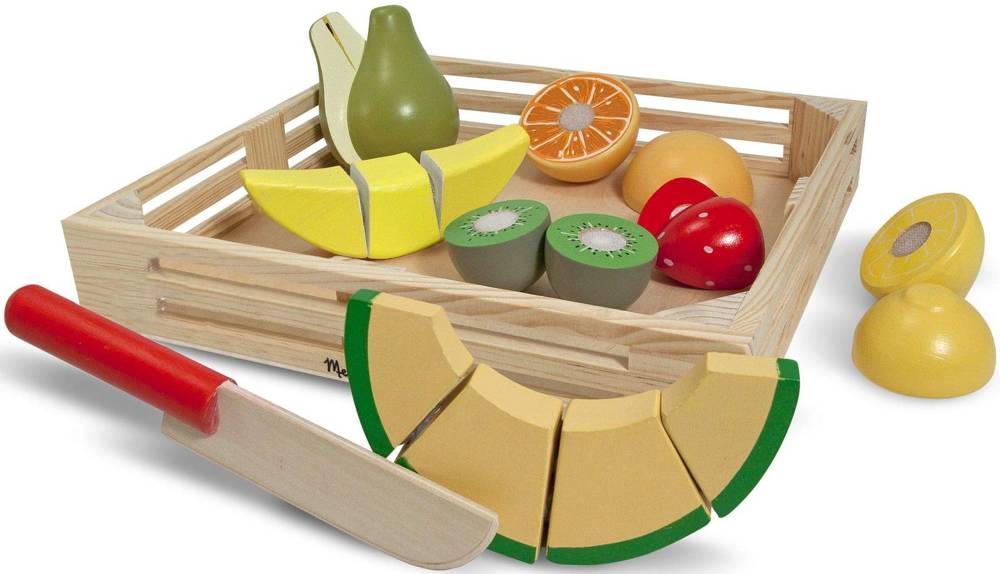 Drewniany zestaw do krojenia owoców Cutting Fruit 8 el Melissa & Doug - obrazek 3