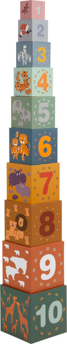 Kostki do układania wieży Safari Small Foot - obrazek 2