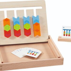 Kolorowa tablica do sortowania w drewnianym pudełku Goki
