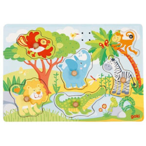 Układanka z dźwiękami Afrykańskie Zwierzęta Goki