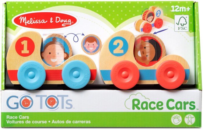 Drewniane autka do rączki GO Tots Melissa and Doug - obrazek 8