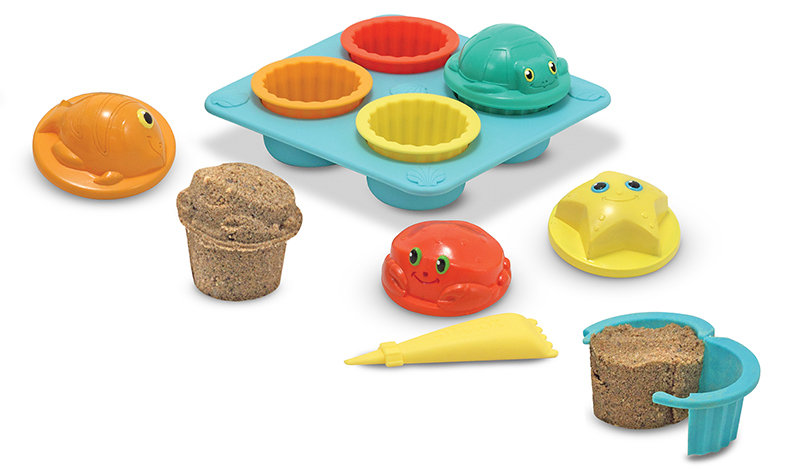 Foremki do piasku, wody zabawa na plaży babeczki Melissa and Doug - obrazek 4