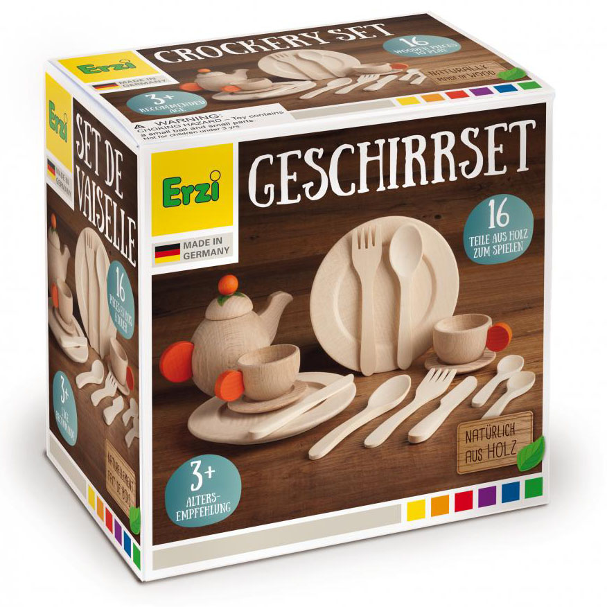 Drewniana zastawa stołowa Natura Erzi - obrazek 2