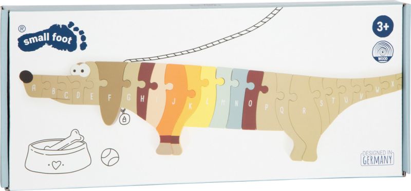 Drewniane puzzle Alfabet jamnik Small Foot