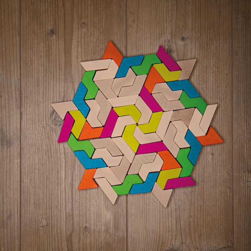 Klocki drewniane GeoBlox MaxiMix 60 el. Erzi - obrazek 4