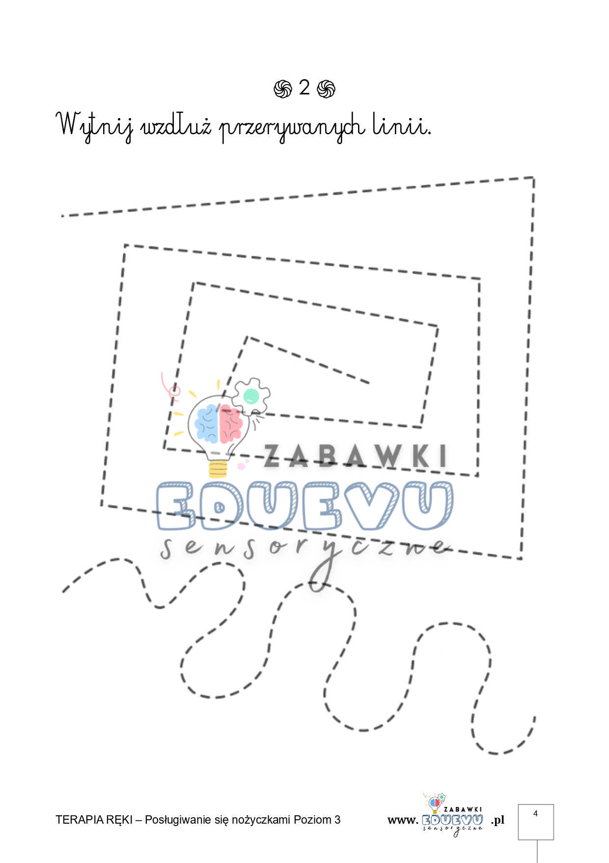 Pomoce dydaktyczne Terapia ręki Posługiwanie się nożyczkami Poziom 3 - obrazek 2