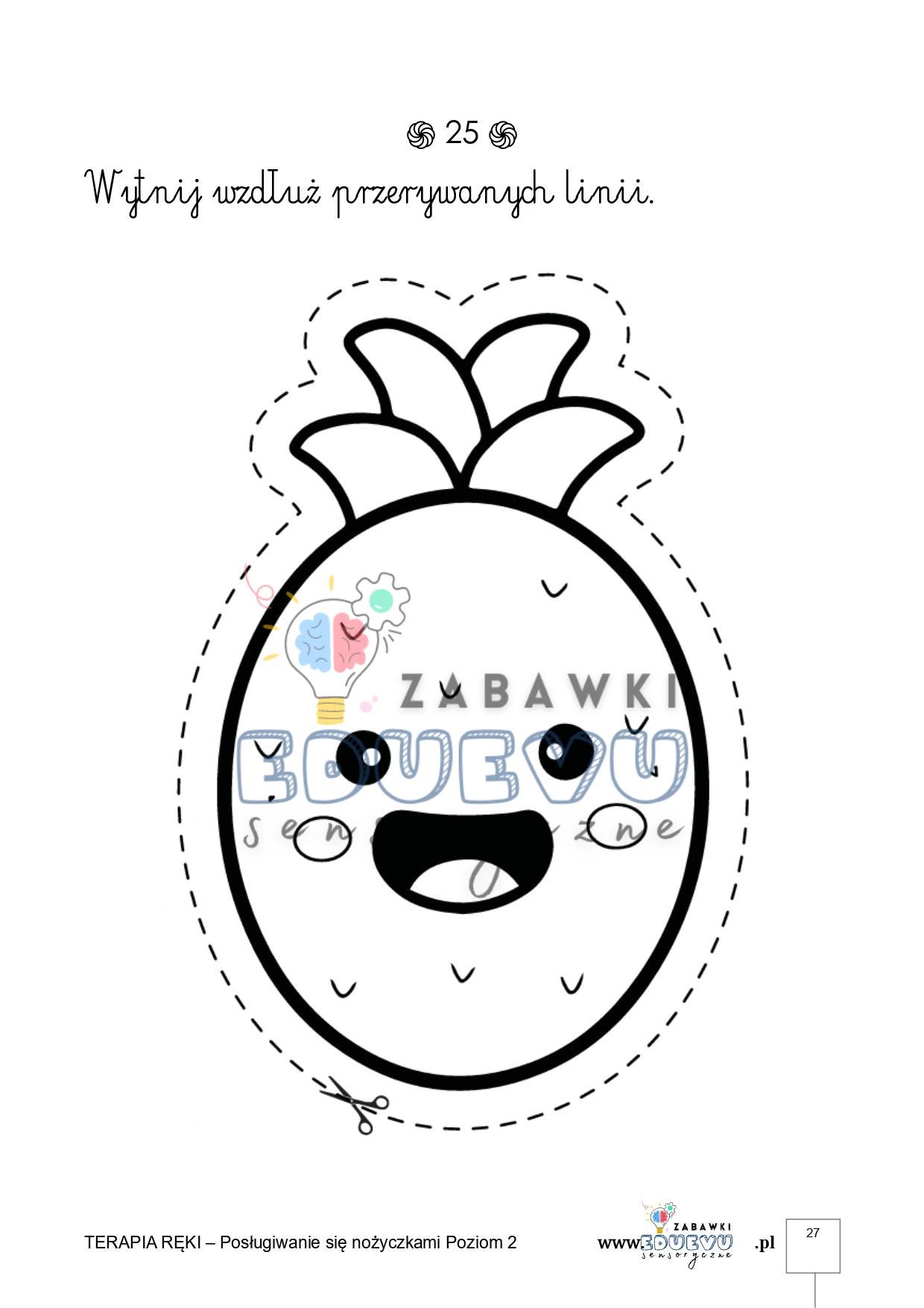 Ćwiczenia Terapia ręki - Posługiwanie się nożyczkami Poziom 2 - obrazek 5