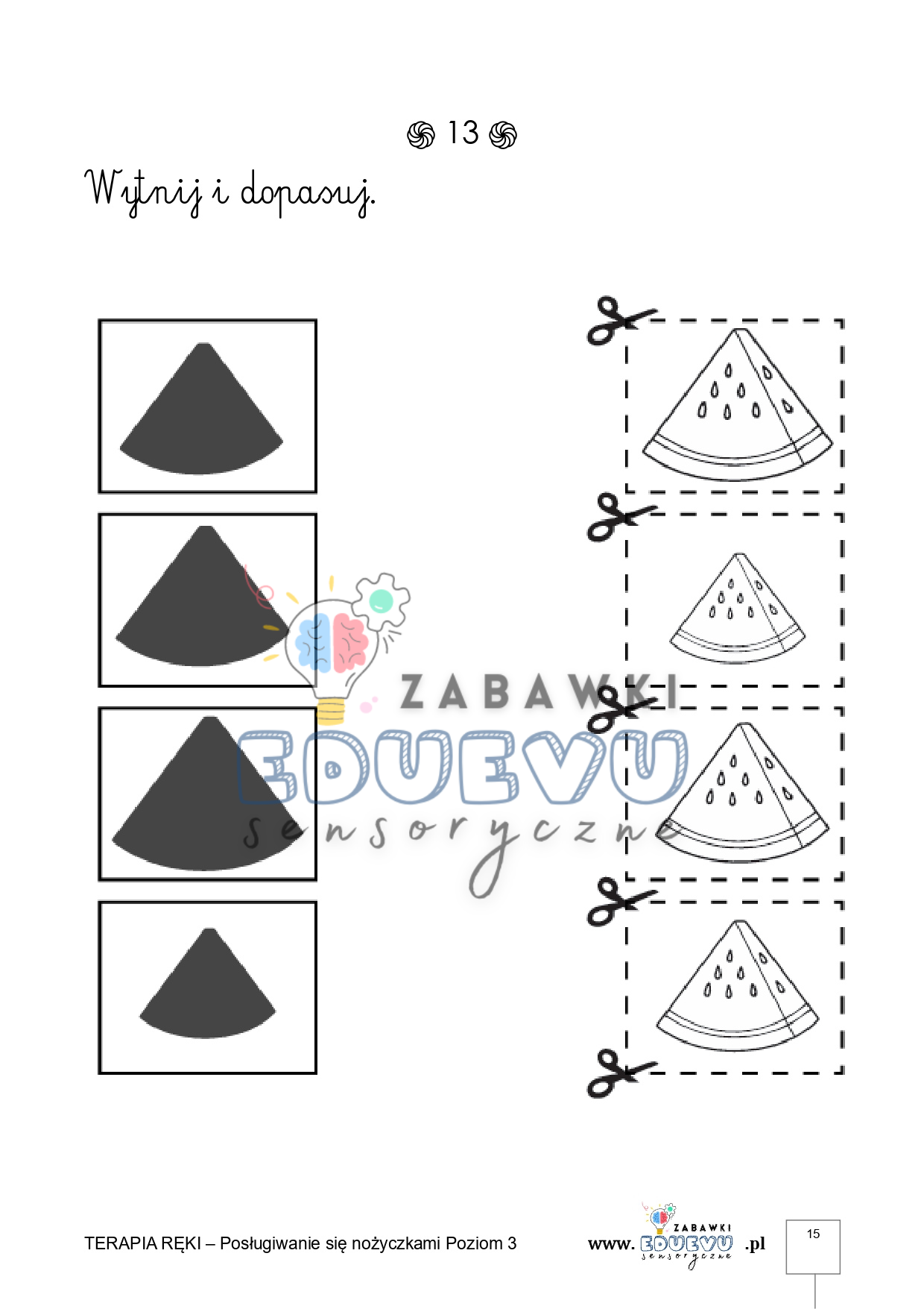 Pomoce dydaktyczne Terapia ręki Posługiwanie się nożyczkami Poziom 3 - obrazek 5