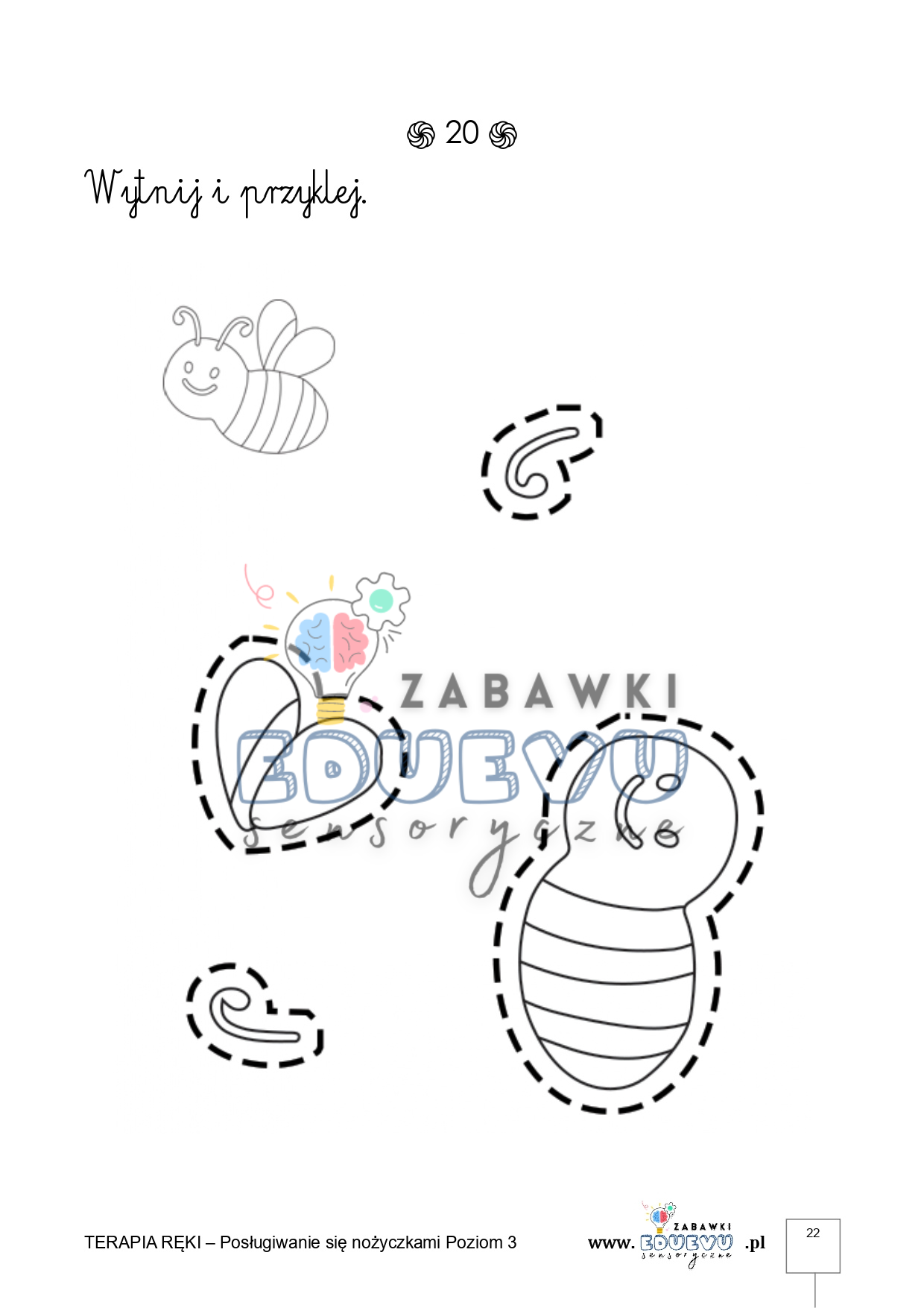 Pomoce dydaktyczne Terapia ręki Posługiwanie się nożyczkami Poziom 3 - obrazek 6