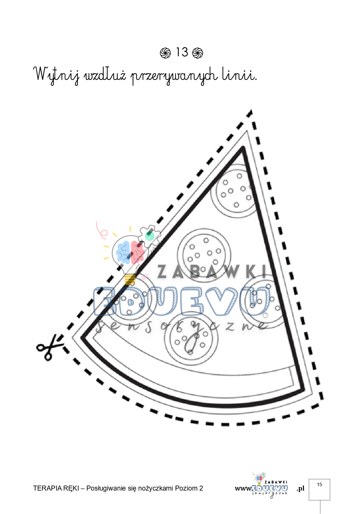 Ćwiczenia Terapia ręki - Posługiwanie się nożyczkami Poziom 2 - obrazek 7