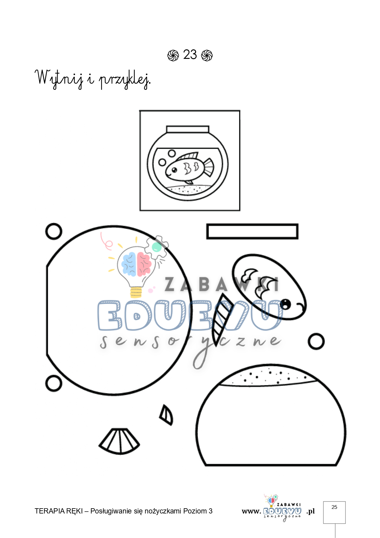 Pomoce dydaktyczne Terapia ręki Posługiwanie się nożyczkami Poziom 3 - obrazek 8