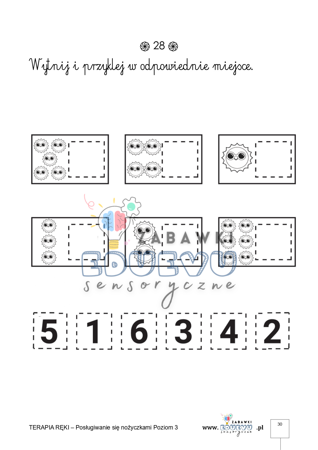 Pomoce dydaktyczne Terapia ręki Posługiwanie się nożyczkami Poziom 3 - obrazek 9